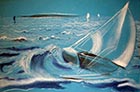 Bateau au pastel blanc